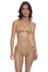 Luli Fama Golden Sunset Ring Seamless Ruched Back Brazilian Tie Side Bottom